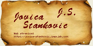 Jovica Stanković vizit kartica